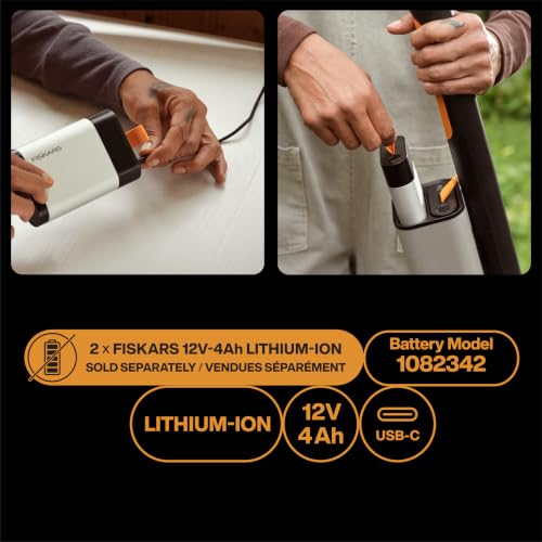 Coupe branche outil seul à batteries amovibles 12V 4 Ah portée 3 4m diam. de coupe 32mm tête réglable 230° - vue 5