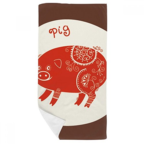 Serviette de bain douce zodiaque porc, une idée cadeau originale et symbolique pour vos proches