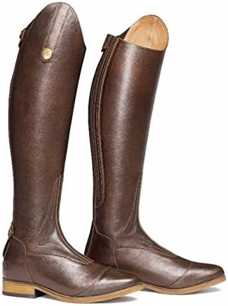 Womens Boots Cool Women Rider Horse Riding Boots Smooth Leather Knee High Boots Autumn Winter Warm High Boots Mountain Riding Boots Color : Auburn, 35 EU