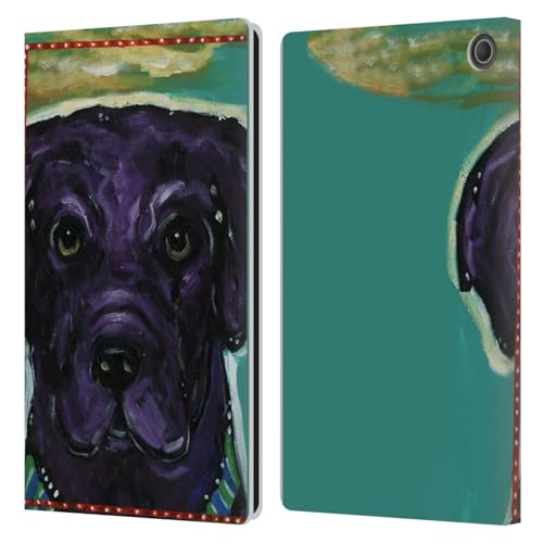 Étui portefeuille en cuir Amazon Fire Max 11 Mad Dog Art Monsieur Purple