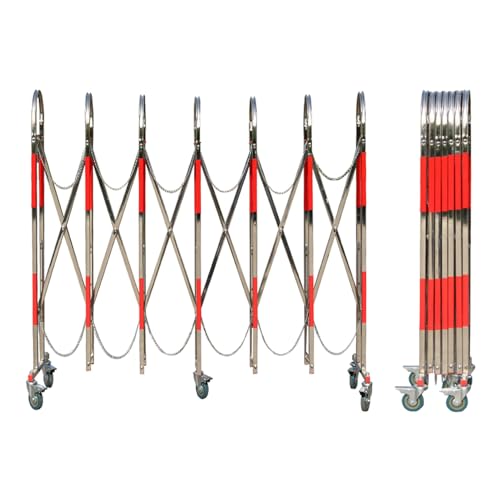 Barrière extensible en acier inoxydable argenté pour la sécurité des garages