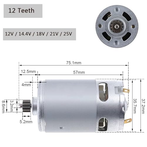 Moteur rotatif RS550 18V 19500 tr/min pignon 9 dents pour visseuse