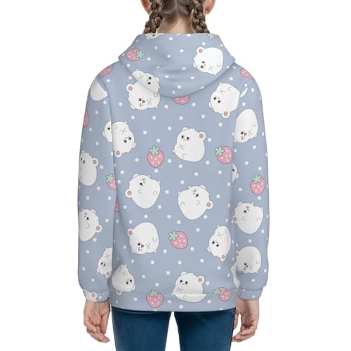 Cute Hamster Kids Pullover Hoodies Boys Sweatshirts Girls Athletic Clothes with Pocket4