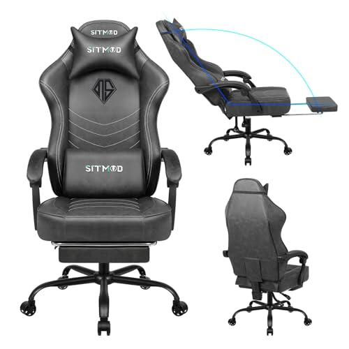 【決まりました】SITMODゲーミングチェア Amazon.co.jp: SITMOD フットレスト付きゲーミングチェア、人間工学に