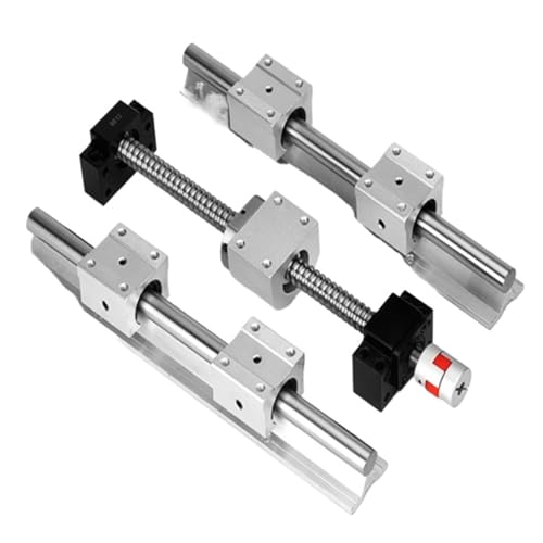 Metal Ball Screw nut end Processing 200mm-1000mm SFU1605 2pcs Linear Guide SBR16 +4pcs SBR16UU BKBF12 Coupler 8 * 10(550mm)