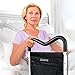 MGrip Adjustable Contoured Bed Rail with Multiple Gripping Positions, Contoured Rail with Unique M-Shape for Multiple Gripping Positions, Compact Design, Black/White