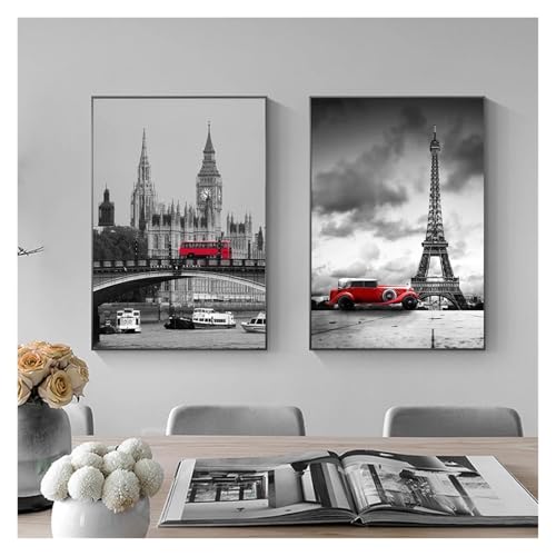 Cuadro de lienzo del Big Ben para transformar habitaciones modernas fácilmente 6