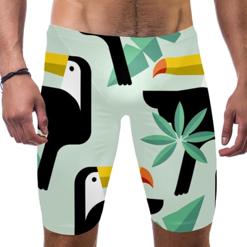 Pantalones cortos de natación tipo bañador deportivo de hombre Tropical Birds