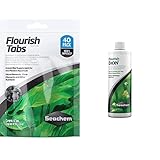 Seachem Flourish Tabs Growth Supplement - Aquatic Plant Stimulant 40 ct & Flourish Excel Bioavailable Carbon - Organic Carbon Source for Aquatic Plants 500 ml
