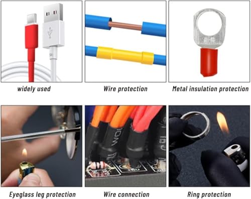 164-teiliges Schrumpfschlauch-Sortiment-Set für elektrische Isolierung, umweltfreundliches Material, einfach zu bedienen, 8 Größen, Schrumpfschlauch-Set, Verkabelung und Anschluss