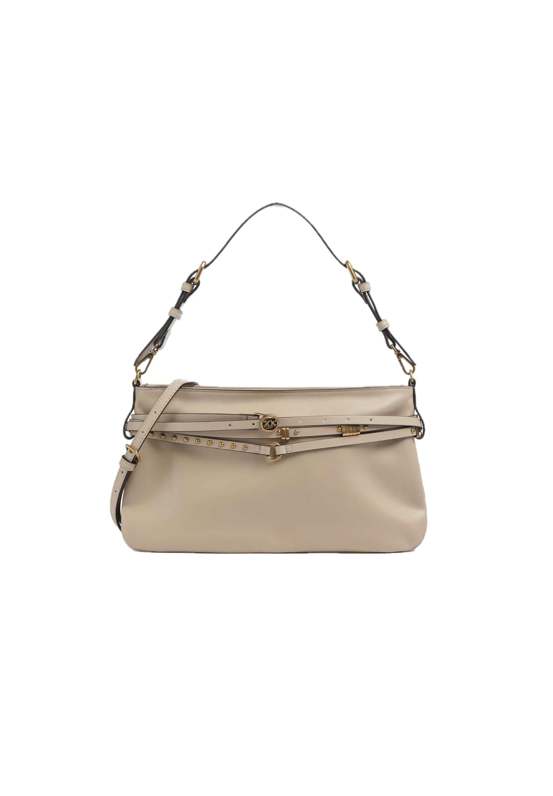 Bolso bandolera Pinko de hombro Classic Belt Bag piel beige 5