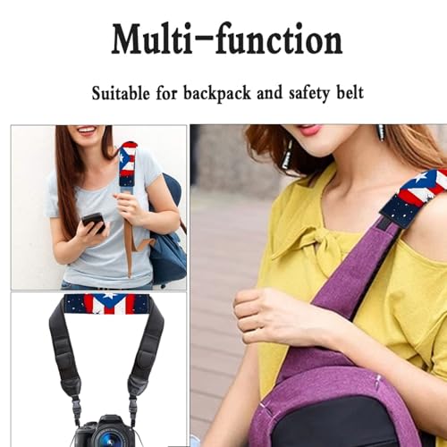 2-Pack Puerto Rico Flag Car Seat Belt Pads – Premium Soft Fabric, Comfortable and Supportive – Ideal for Cars, Trucks, SUVs – Show Your Puerto Rican Pride with Comfort