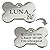Iberiagifts - Bone ID Tag For Medium/Large Pets with rhinestones, For Dogs And Cats, Engraved And Personalised Identity Collar Plate