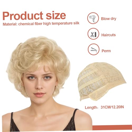 Perruque blonde courte réglable pour résoudre les problèmes de volume