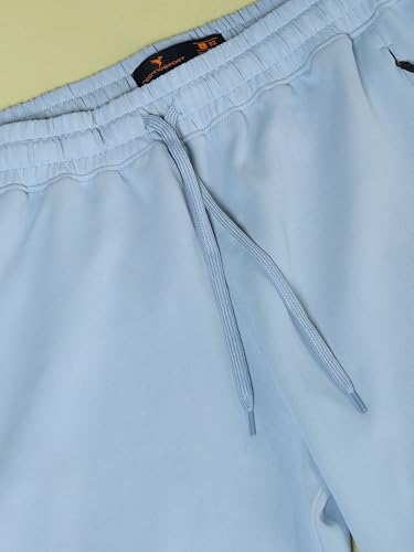 Image of TECHNOSPORT Men's Slim Fit Track Pants with Zip Pockets, ELASTO Plus Quick Dry Stretchable Lightweight Lower for Gym Running Yoga and Sports