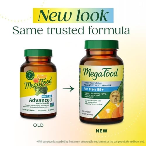 MegaFood Advanced Multivitamin for Men 55+ Doctor Formulated, 60 Tablets - image 2