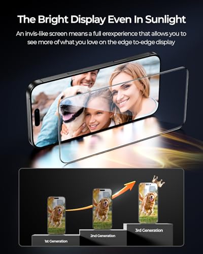 Protecteur d'écran de confidentialité pour iPhone 15 Pro Max kit alignement MRGLAS 9H