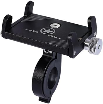 Metal Bisiklet Motosiklet Atv Telefon Tutucu Ayarlanabilir Siyah