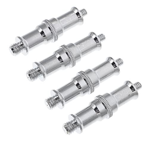 jojofuny Adaptateur Vis 1/4 à 3/8 en Acier Inoxydable 4 Pcs pour Appareil Photo, Accessoires Studio, Compact et Résistant, pour Support Flash, Vidéo, Voyage, Usage Professionnel, Couleur