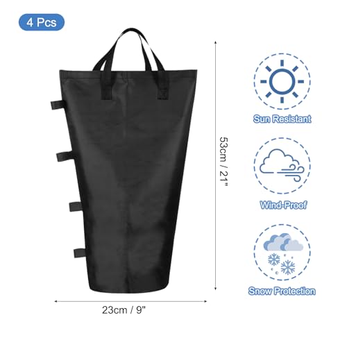 Sacs de sable pour toile de store PATIKIL, pack de 4 grand format noir