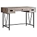 Monarch Specialties I Drawers-Industrial Style-Metal and Leather Handle Home & Office Computer Desk