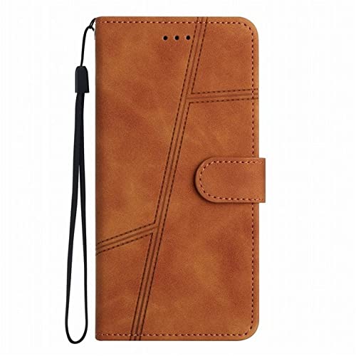 Housse de protection pour Samsung Galaxy en finition marron style portefeuille chic
