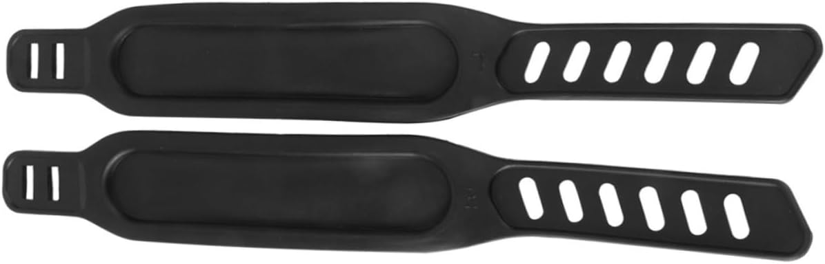 Adjustable Bike Pedal Straps 2-Pack Rubber Foot Straps for Exercise Bikes Compatible Most Stationary Cycles for Gym Workouts and Home Fitness