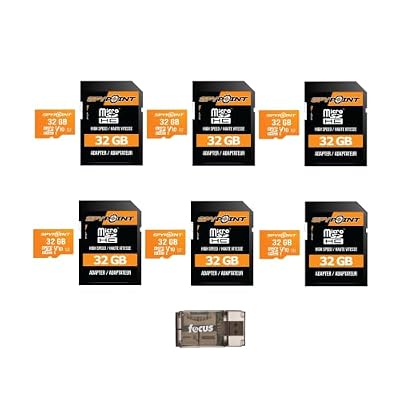 Spypoint MicroSD-32GB Memory Card (6-Pack) with Reader Bundle (7 Items)