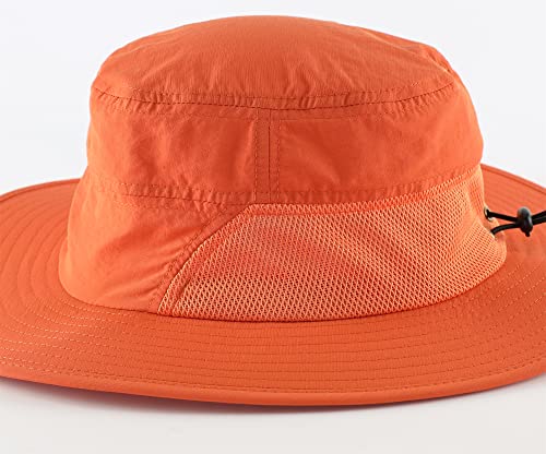 Connectyle Unisex Outdoor Upf 50+ Fishing Sun Hat Breathable Quick Dry Hat Summer Beach Hat Orange thumb #2