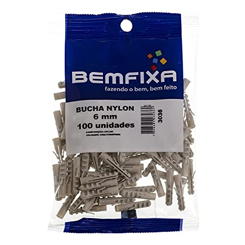 Bucha 06mm - 100 Unid. - Saco Bemfixa