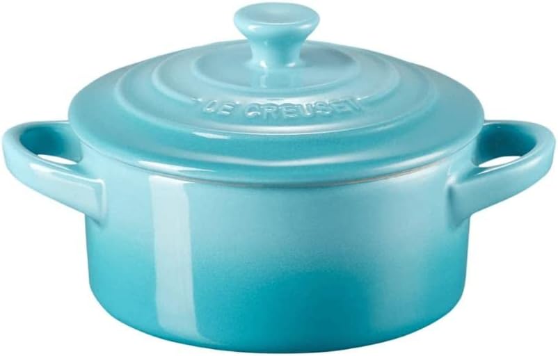 Le Creuset Mini Cocotte de Cerâmica 10 cm Azul Caribe - imagem principal do produto