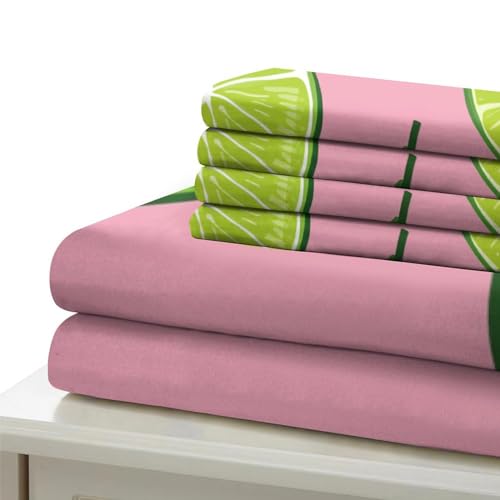 Parure de lit citron 140x200cm en microfibre 3D premium texturée de qualité supérieure - 6