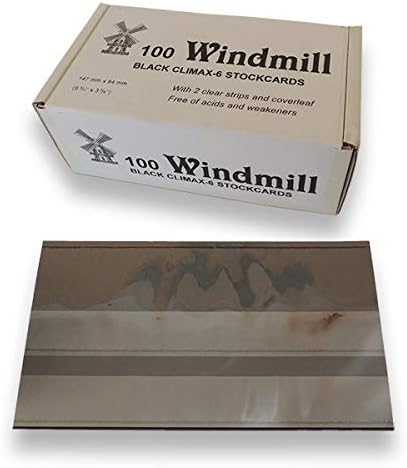 Stockcards for Stamp Collecting - Pack of 100. Safe Albums Windmill Climax 6