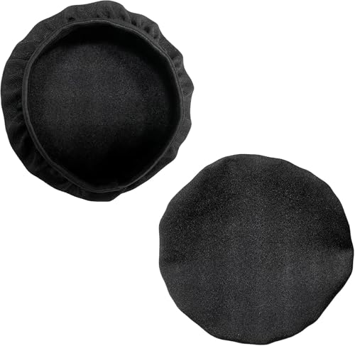 Cubiertas para orejeras de auriculares, funda elástica de tela flexible y lavable, 2 pares, tamaño grande miniatura 5