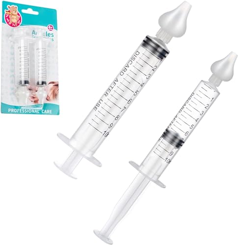 Image of Baby Nasal Aspirator, Nasal Syringe for Baby Syringe Nasal Irrigator with Cleanable Professional Reusable Silicone Nasal Suction Tip Nose Cleaner for Irrigation Nasal Spray Nasal Hygiene for Baby