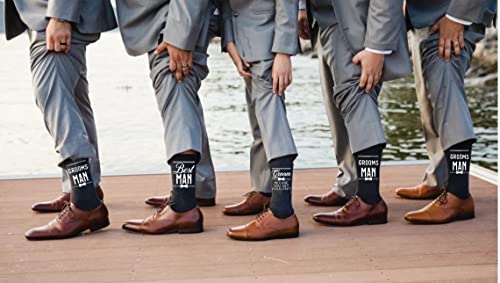 Groomsman Gifts For Men Wedding Gifts Novelty Socks Funny Proposal Gifts Groom Bestman 100% Cotton Crew Socks4