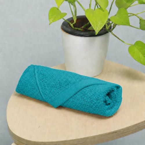 Image of HEELIUM Bamboo Face Towel | Ultra Absorbent & Odour-Free | 3X Softer Than Cotton Towels | 30 x 30 cm - 600 GSM