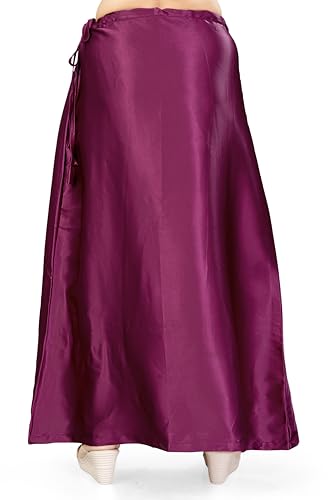 Image of Madhu Fashion Women's Satin Saree Petticoat Saree Underskirt