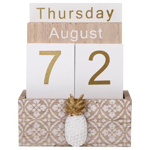 Calendario de mesa creativo de madera ideal para organizar el escritorio y usar como accesorio foto