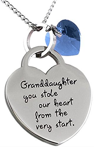 SheridanStar Granddaughter Gifts for Girls, Teens, Tweens from Grandma, Nana, Mimi, Grandpa, Grandparents Fairy Moon Pendant Necklace Gift for Christmas, Stocking Stuffer Ideas, Birthday
