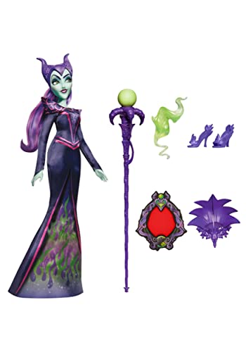 Disney Princess Disney Villains Maleficent Fashion Doll, Accessories and Removable Clothes, Disney Villains Toy for Kids 5 Years and Up.
