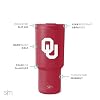 Simple Modern Officially Licensed Collegiate Oklahoma Sooners 30 oz Tumbler with Flip Lid and Straws | Insulated Cup Stainless Steel | Gifts for Men Women | Trek Collection | University of Oklahoma #1