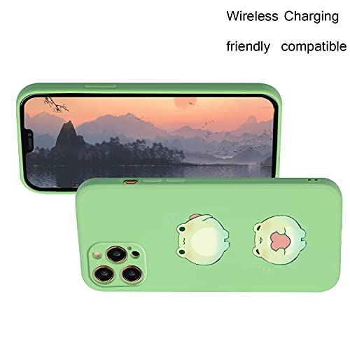 Suitca Compatible With Iphone 12 Pro Max, Cute Frog Love Pattern Phone Case For Max,Kawaii Cool Design Girls Women Kids Durable Soft Slim Bumper Protective Cover, 6.7 In #TOP4
