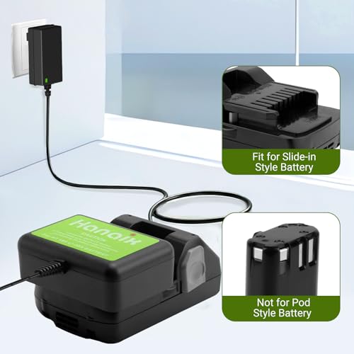 Image of 3.0Ah Battery Charger for Hitachi 18V Battery BSL1815X BSL1815S BSL1830 BSL1830C 330139 330557 339782 Replacement Battery and Charger Included