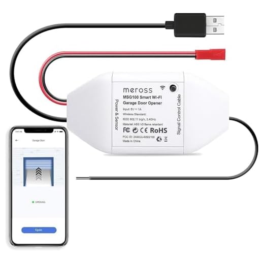 meross Smart WLAN Garagentoröffner, APP-Steuerung, Kompatibel mit Alexa, Google Assistant und SmartThings, kein Hub erforderlich