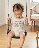 Fetch My Milk Bodysuit Breastfed Milk Drunk Breastfed Announcement Funny Adorable Ideas Shower (Funny-Short Sleeve Romper, 0-6 Months)