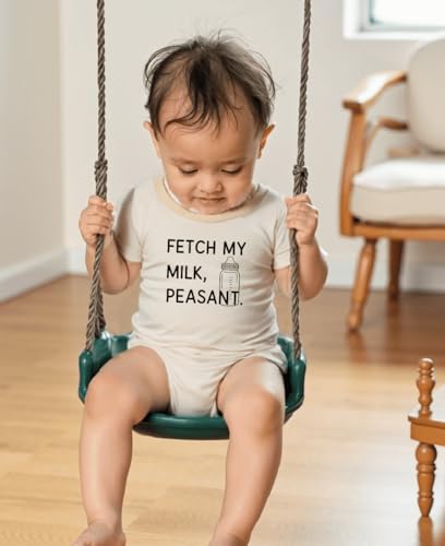 Fetch My Milk Bodysuit Breastfed Milk Drunk Breastfed Announcement Funny Adorable Ideas Shower (Funny-Short Sleeve Romper, 0-6 Months)