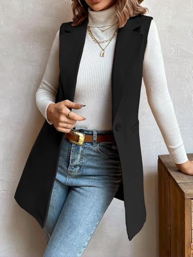 IDEALSANXUN Womens Wool Vest Fall Winter Long Sleeveless Blazer Jackets Cardigan2