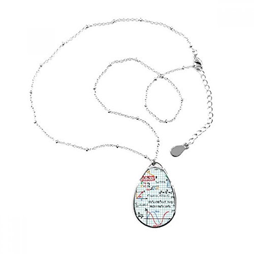 Formules sciences calcul pendentif mathématique collier chaîne trigonométrie