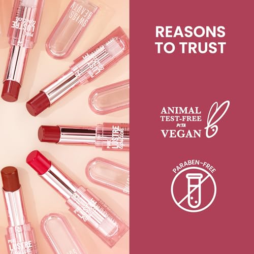 Image of Swiss Beauty Pure Lustre Lipstick | High Shine Finish | Smooth Glide | With Olive Oil & Vitamin E | Hydrating | Shade- Cheeky Pink, 3.8gm